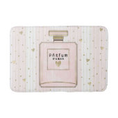 Roze en goudharten Parijs Parfum Chic-Mode Badmat (Voorkant)