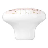 Roze en goudharten Parijs Parfum Chic-Mode Keramische Knop (Zijkant)