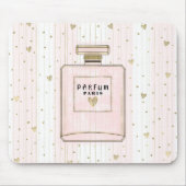 Roze en goudharten Parijs Parfum Chic-Mode Muismat (Voorkant)