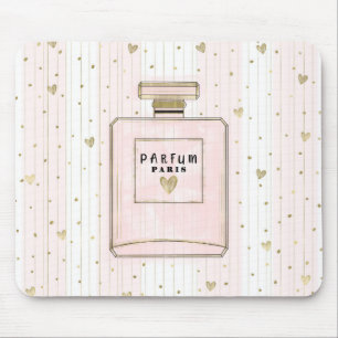 Roze en goudharten Parijs Parfum Chic-Mode Muismat