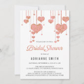 Roze en goudharten Vrijgezellenfeest Kaart (Voorkant)