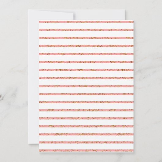 Roze en goudharten Vrijgezellenfeest Kaart (Achterkant)