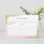 Roze en goudhoudende Kaart (Staand voorkant)