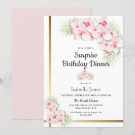 Roze en goudhoudende verrassingen: avondeten kaart