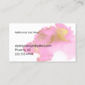 Roze en goudinkt Bevat Visitekaartje (Achterkant)