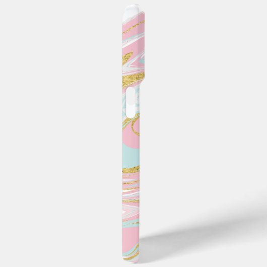 Roze en goudinktmarmer Case-Mate iPhone case (Achterkant / Rechts)