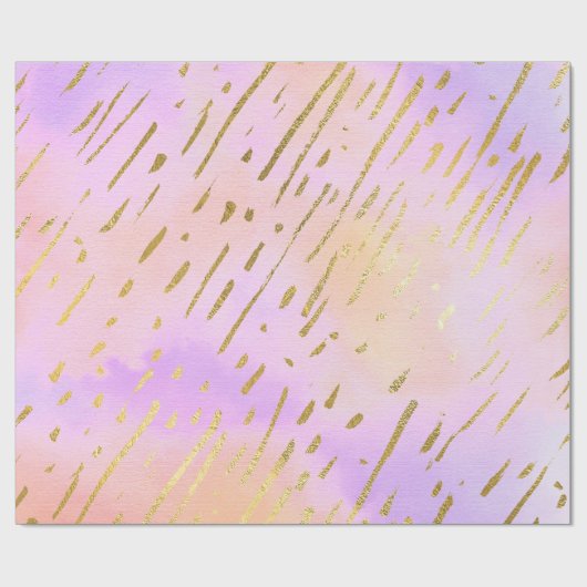 Roze en goudkleurig cadeaupapier (Vlak)