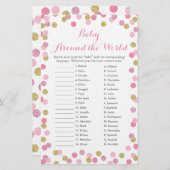 Roze en goudkleurige Baby rondom het wereldwijde v (Voorkant / Achterkant)