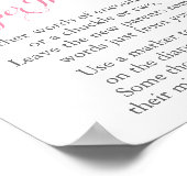 Roze en goudkleurige Baby shower Duidelijke Spaanp Poster (Hoek)