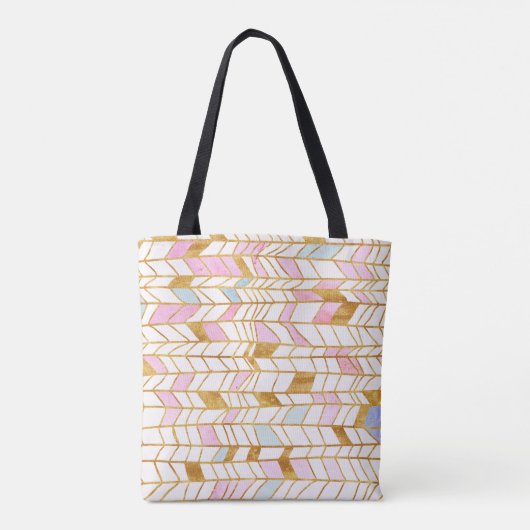 Roze en goudkleurige Canvas tas van het Monogram P (Achterkant)