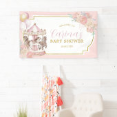 Roze en goudkleurige carrousel - Grote banner (Insitu)