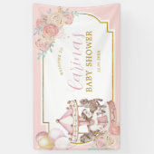Roze en goudkleurige carrousel - Grote banner (Verticaal)