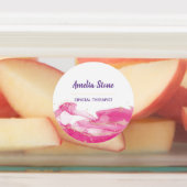 Roze en goudkleurige etiketten labels (Aangebracht)