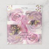 Roze en goudkleurige Floral Wedding Table Plaatskaartje