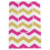 Roze en goudkleurige gouden flank medium cadeauzakje (Achterkant)