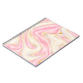 Roze en goudkleurige goudmakerij notitieboek (Linkerzijde)