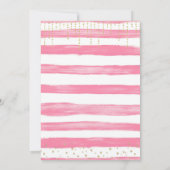 Roze en goudkleurige kleine ster van 1 september kaart (Achterkant)