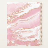 Roze en goudkleurige, marmer-pleister voor dagelij planner (Achterkant)