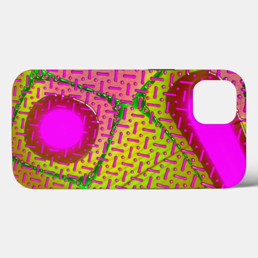 Roze en goudkleurige Psychedelic Case-Mate iPhone Case (Achterkant (horizontaal))