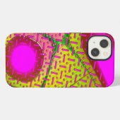 Roze en goudkleurige Psychedelic iPhone Hoesje (Achterkant horizontaal)