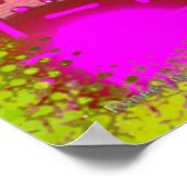 Roze en goudkleurige Psychedelic Poster (Hoek)