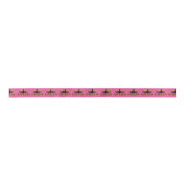 Roze en goudkleurige Satin Ribbon Satijnen Lint (Voorkant)