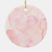 Roze en goudkoorts Baby Zwangerschap Aankondiging Keramisch Ornament (Achterkant)