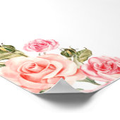 Roze en goudkoorts Thema Birthday Poster (Hoek)