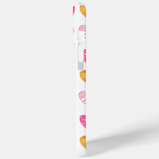 Roze en goudkorrels Case-Mate iPhone case (Achterkant / Links)