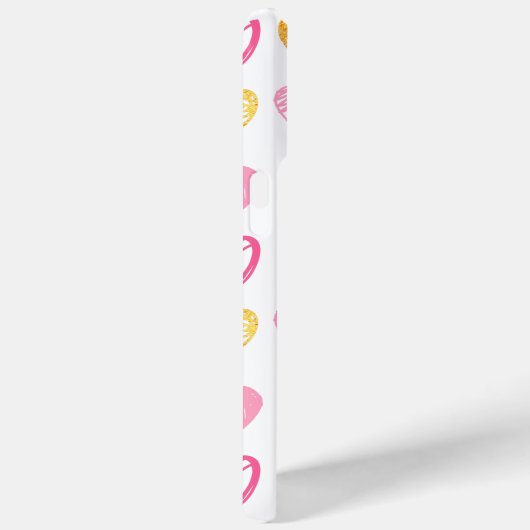 Roze en goudkorrels Case-Mate iPhone case (Achterkant / Rechts)