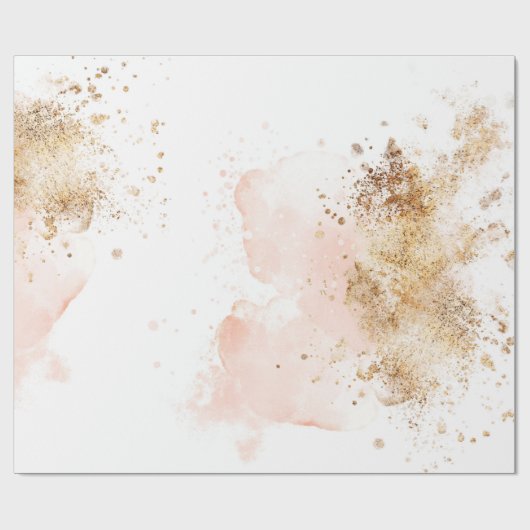 Roze en goudlegant cadeaupapier (Vlak)