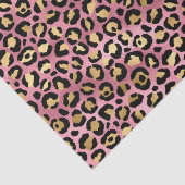Roze en goudluipaard afdrukken tissuepapier (Detail)