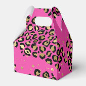 Roze en goudluipaard afdrukruimte bedankdoosjes (Achterkant)
