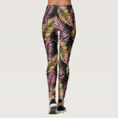 Roze en goudluipaarden leggings (Achterkant)
