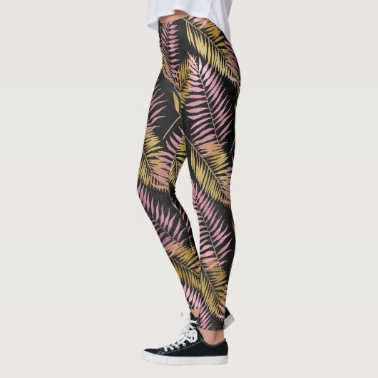 Roze en goudluipaarden leggings (Links)