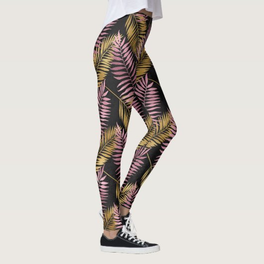 Roze en goudluipaarden leggings (Rechts)