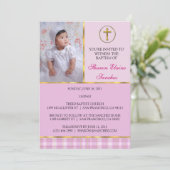 Roze en goudmakerij kaart (Staand voorkant)