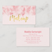 Roze en goudmakreel Visitekaartje (Voorkant / Achterkant)