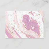 Roze en goudmarmer Baby shower, luieraffle Informatiekaartje (Achterkant)