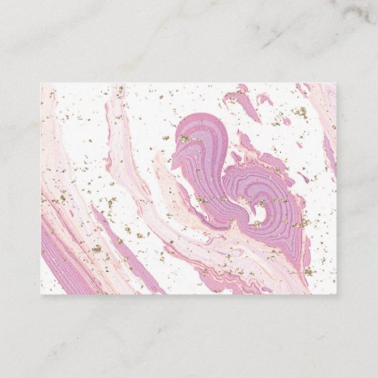 Roze en goudmarmer Baby shower, luieraffle Informatiekaartje (Achterkant)