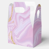 Roze en goudmarmer-gunstige doos bedankdoosjes (Geopend)