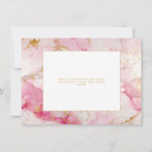 Roze en goudmarmer, met uitzondering van de datumk save the date (Achterkant)