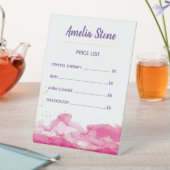 Roze en goudmarmer Pedestal Sign Reclamebord Met Voetstuk (Insitu)