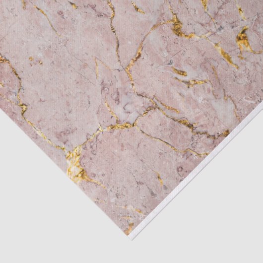 Roze en goudmarmer tissuepapier (Detail)