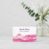Roze en goudmarmer Visitekaartje (Staand voorkant)