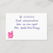 Roze en goudmarmer Visitekaartje (Achterkant)