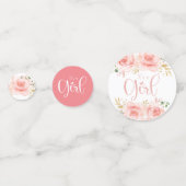Roze en goudmeisjes Baby shower Confetti (Voorkanten)