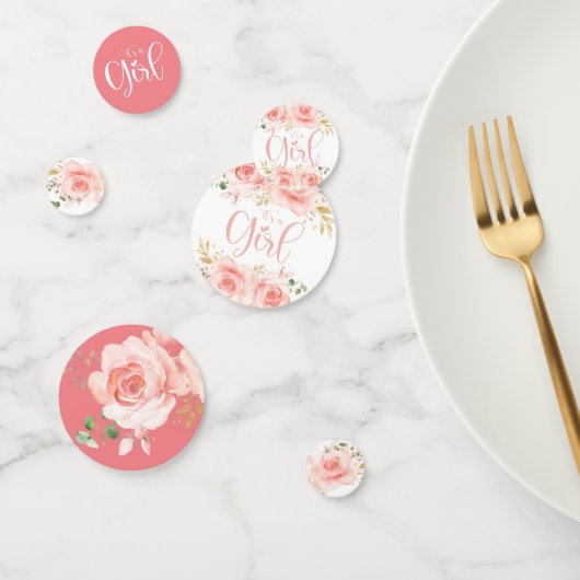 Roze en goudmeisjes Baby shower Confetti (Groep)