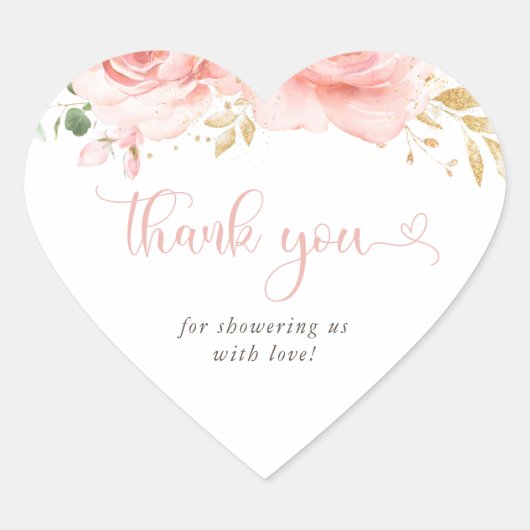 Roze en goudmeisjes Baby shower Gift Labels (Voorkant)