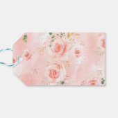 Roze en goudmeisjes Baby shower Gift Labels Cadeaulabel (Achterkant Horizontaal)